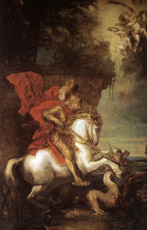 DYCK, Sir Anthony Van St George and the Dragon dfg Norge oil painting art
